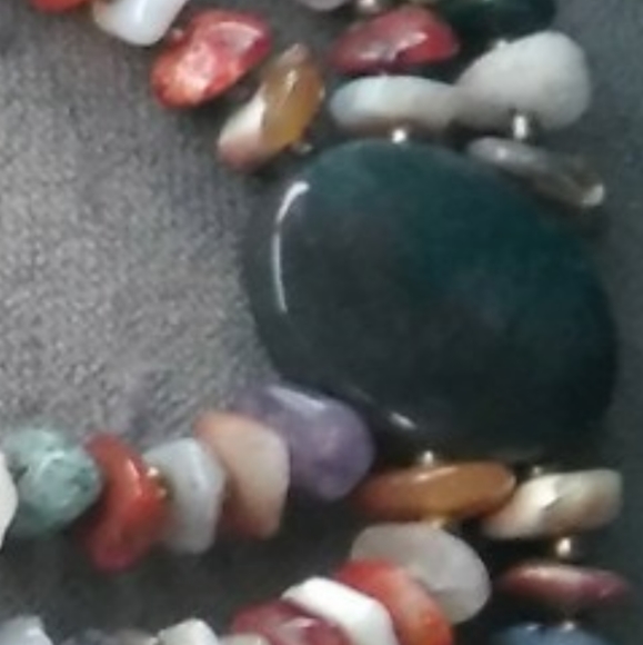 Fine Rainbow Agate Multistrand Statement Necklace - Picture 7 of 7